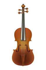 Fototapeta na wymiar classic violin isolated on a white