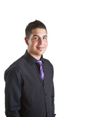 Confident teenager in business outfit