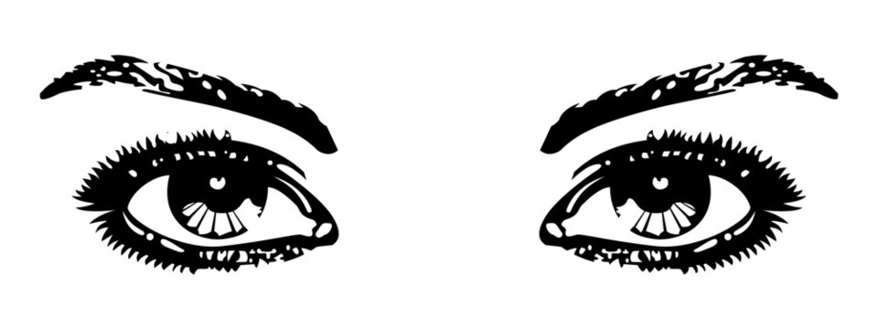 Regard de femme, yeux clairs