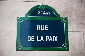 rue de la paix à Paris