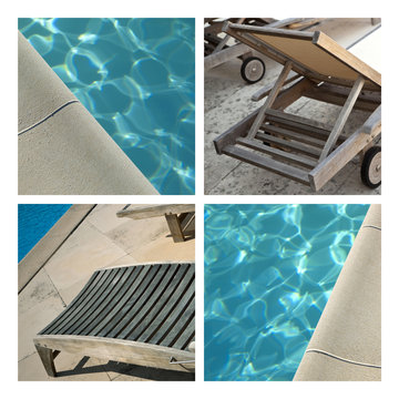 Piscine, bain, &eacute;t&eacute;, vacances, plage, eau, baignade, terrasse