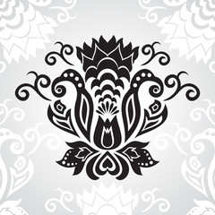 abstract ornamental floral design