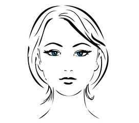 Junge Frau mit blauen Augen