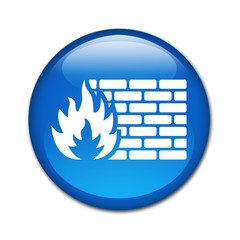 Boton brillante simbolo FIREWALL