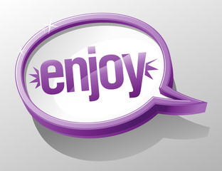 Enjoy shiny glass speech bubble.