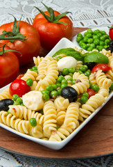 Pasta salad with mozzarella