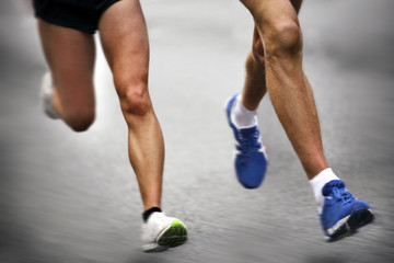 Coureurs de marathon - mouvement flou