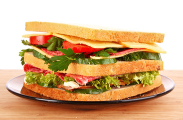 Sandwich isolated on white