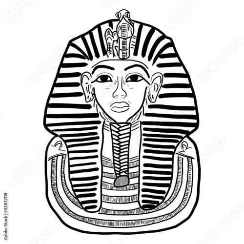 "zeichnung tutanchamun I" Stock image and royalty-free vector files on