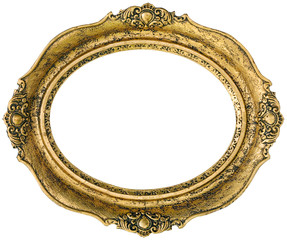 Golden picture frame cutout