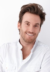 Fototapeta premium Portrait of handsome man smiling