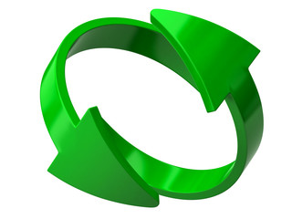 Green recycle sign