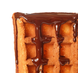 belgian waffle with chocolate