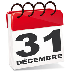 vecteur calendrier 31 décembre