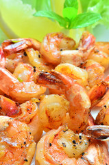 Grilled prawns