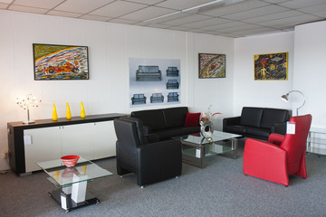 Showroom of modern furniture