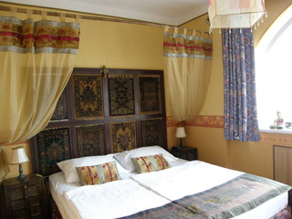 Hotel room interior in Indian style