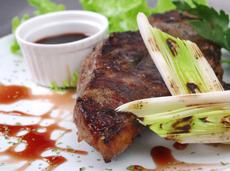 grilled t-bone steak