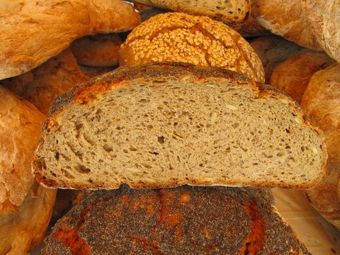 Rye bread, pan de centeno artesanal.