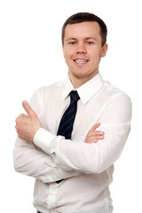 man in a pensive pose