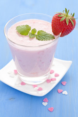 frischer Erdbeershake