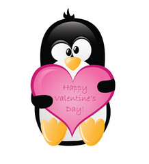Valentine's Greeting Penguin