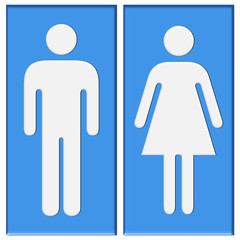 Panneau de toilettes