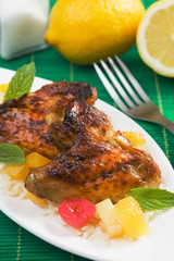 Caribbean style grilled chicken wings