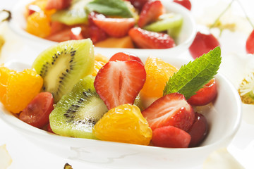 Colorful fresh fruit salad
