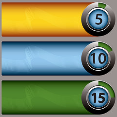 Fototapeta premium Timer banners with 12 diferent timer in swatches