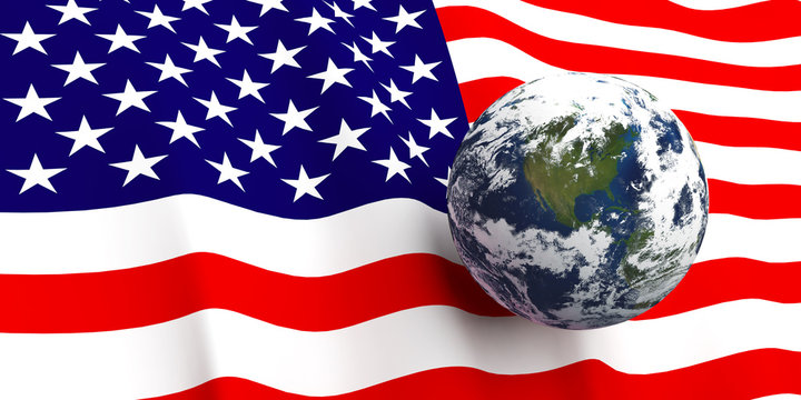 American Flag & the Earth