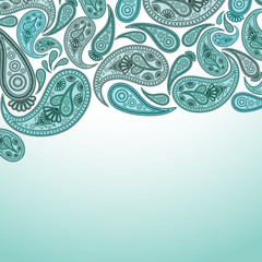 Paisley Oriental decor background.