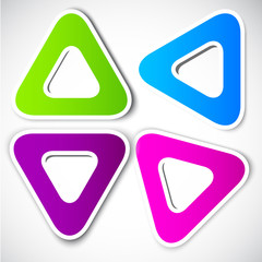 Colorful paper bubble for speech