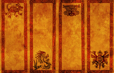 Banners with American Indian traditional patterns