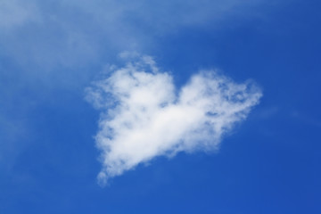 Cloud in the sky in the form of heart