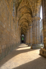 Fototapeta na wymiar Gothic arches of Medieval Abbey