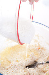 Freshly prepared bread dough