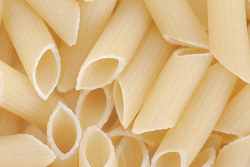 Closeup of uncooked italian pasta