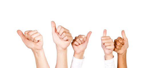 f&uuml;nf daumen zeigen nach oben