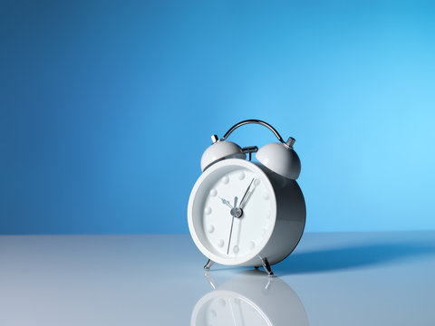 White alrm clock