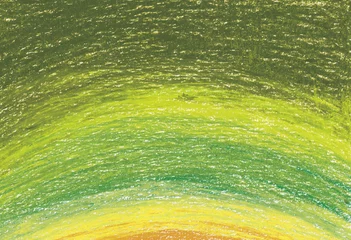 Fotobehang Pop art クレヨンで描いた背景 黄緑