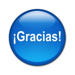 Boton brillante texto ¡Gracias!