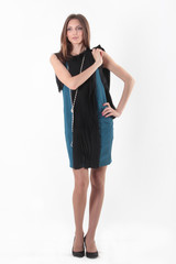 девушка на светлом фоне