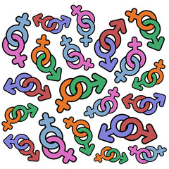 Obraz premium man and woman signs