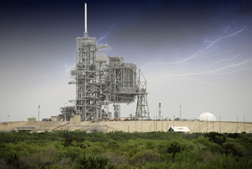 Storm over Cape Canaveral - Powered by Adobe
