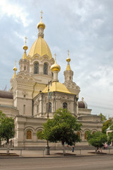 Fototapeta na wymiar St. Basil's Cathedral in Sevastopol