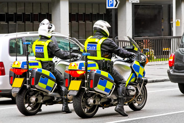 Naklejka premium Motorbike police