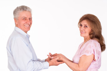 Obraz na płótnie Canvas happy elderly couple