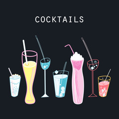 colorful cocktails