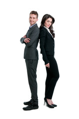 Happy proud business team